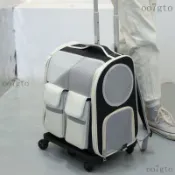 貓咪外出拉桿包 寵物拉桿包 寵物推車 寵物拉桿包 寵物拉桿車 寵物外出雙肩拉桿箱便攜透氣貓咪大容量手提狗狗揹包雙肩包行李