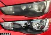 大燈快潔現場施工 MITSUBISHI 三菱 LANCER FORTIS IO EVO 鯊魚頭 原廠車大燈翻新