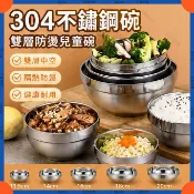 台灣發貨🏆304不鏽鋼碗 雙層防燙兒童碗 餐碗 不鏽鋼碗 湯碗 餐碗 飯碗 兒童餐碗 餐具碗 寶寶碗 防燙碗 兒童防摔碗