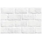 【HIKAMIGAWA】韓國原裝-高擬真自黏水貼壁紙-希臘白磚(62片/捲GREEKS BRICKS)