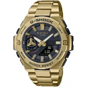 大高雄鐘錶城 CASIO卡西歐 G-SHOCK GST-B500GD-9A 太陽能藍芽連線碳纖維防護沉穩婉錶 /金49mm｜樂天領券現折★全館特惠中★指定刷卡回饋10%