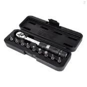 1/4“ DR 2-14Nm 自行車扭力扳手套裝自行車維修工具套件棘輪機械扭力扳手手動扳手