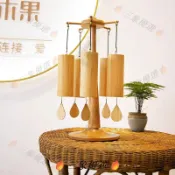 臺灣優選 全網爆紅日式風鈴手搖鈴鐺竹藝掛飾和絃音樂唱誦樂器陽臺臥室竹質療愈風鈴