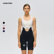 MONTON  逐夏黑色女款背帶短褲  高彈力減震布料  透氣網格背帶