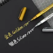 秀麗筆🌹高光金屬筆 極細抄經筆 補充墨水 抄經筆 大楷中楷小楷 可加墨水秀麗筆 金銀色油漆筆記號筆DIY簽名筆不掉色