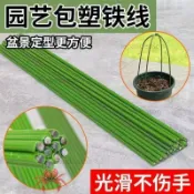 園藝包塑鐵絲 植物爬藤支架 金錢樹蝴蝶蘭支撐杆 DIY造型包膠鐵線 月季鐵線蓮攀藤架 盆栽固定支撐架