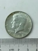 美國1967 年肯尼迪半圓銀幣  40%銀 好品～