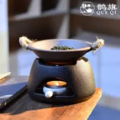 【鵲旗】日式粗陶蠟燭烘茶爐 復古烤茶爐 陶瓷茶葉提香器 功夫茶具 醒茶溫茶爐