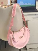 喜挖2店 包包女夏季斜後背包大容量女士新款2024百搭小眾設計時尚單肩餃子包