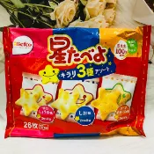 日韓小潼 日本 Befco 栗山 星星造型米果 星星米果 個別包裝 3種風味 26枚入｜全店$299 全家取貨免運｜滿額折500｜APP下單最高賺19%點數⚡