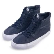 【VANS】SK8-Hi 經典平底 帆布鞋 藍色 男 皮革拉鏈 8孔綁帶 高筒 休閒鞋 滑板鞋 VN0004KYII8
