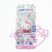 【買動漫】♥小花花日本精品♥hello kitty凱蒂貓立體造型粉色車用充電器車用USB充電器汽車必備88922805