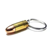 Bullet 9mm 真實手槍子彈鑰匙圈（黃銅）復古金屬創意造型質感特別鑰匙扣 個性潮牌鑰匙吊飾掛飾 生存遊戲特殊裝備