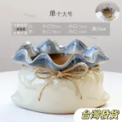 陶瓷花盆招財擺財粗陶透氣吸水展廳櫃檯辦公室發財樹金錢樹多肉盆