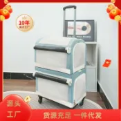 喜挖2店 新品雙層寵物拉桿箱貓咪包大容量兩隻透氣可拆卸寵物外出推車