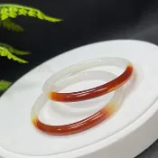 紅白瑪瑙手鐲 55+MM 冰潤起光 仙女條玉髓手環 半山半水 單支起售