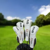 高爾夫球杆套 杆頭套 推杆套 PING G400白色限定版高爾夫球杆套一號木桿球道保護帽套頭套