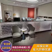 優選熱銷🥇 訂金 透明玻璃磚衛生間藝術牆屏風酒店玄關水晶磚酒吧咖啡館吧檯水晶磚