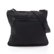 【DOKODEMO】【二手】Prada PRADA 單肩包 三角形 Logo 黑色尼龍 Saffiano 皮革 三角形 Logo 單肩包 男女通用 二手 B