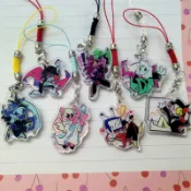 TENNA 補貨!! 亞克力吊飾手機鏈:Kriss、Susie、Ralsei、Noelle、Jevil、Spamton、