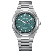 大高雄鐘錶城 CITIZEN 星辰 GENT'S AW0130-85X 光動能超級鈦腕錶 綠面 39.5mm｜樂天領券現折★全館特惠中★指定刷卡回饋10%
