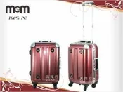 ~高首包包舖~【MOM JAPAN】18吋 行李箱 旅行箱 【PC材質、登機箱】MF-3008 方格酒紅