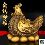 【店長推薦】銅雞擺 全黃銅金錢母雞下蛋雞店鋪開業禮品門店辦公室裝飾工藝品