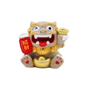 (店+)小號納福獅子擺件石敢當好運可愛平安萌趣家居辦公玄關桌擺