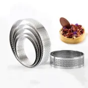 Stainless Steel Tartlet Molds French Dessert Mousse Fruit Pi