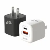 SHOW數位 KooPin GaN 氮化鎵 20W 雙孔PD+QC 手機/平板快速充電器 快充頭 迷你便攜 雙孔設計