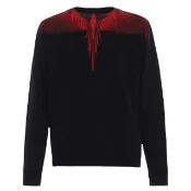 【MARCELO BURLON】男款 羽翼印花 長袖T恤-黑色(XXS號、XS號)
