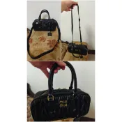 Miu Miu Nappa小羊皮 微倉庫折舊 真小羊皮包身 手提  肩背 斜背包 請看商品敘述
