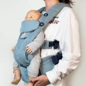 【ergobaby】OMNI breeze全階段型四式透氣嬰兒揹巾/揹帶(石板藍)【親子良品】