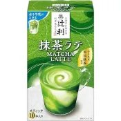 日本 KATAOKA 片岡物產  抹茶拿鐵 辻利 即溶抹茶拿鐵 1盒(10包入)