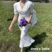 現貨 法式赫本氣質洋裝 禮服 輕婚紗 正式洋裝 白色洋裝 法式洋裝 魚尾洋裝 長裙洋裝 氣質洋裝 婚紗 登記結婚洋裝