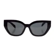 【DOKODEMO】Prada SPRA09 貓眼 Logo 黑色塑膠太陽眼鏡 黑色 0940 [二手] PRADA