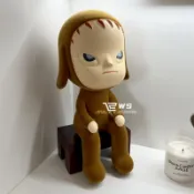 維斯 奈良美智蝸居失眠娃娃擺件潮玩人偶公仔手辦客廳玄關電視櫃裝飾品