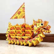 幸福香堂 【祭祀用品】印刷龍船 環保材質 祝壽 祈福 補運 中元普渡 祭祀