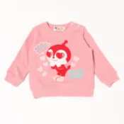 ＊賣場全現貨＊麵包超人Anpanman 秋冬新款 女童 內圈毛 長袖上衣-紅精靈款（日本直送，正版商品）