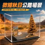 64比例汽車模型壓克力展示盒 沙漠公路微縮沙盤場景 透明防塵罩 場景底座可選 不含模型車 模型車拍照道路背景收藏展示擺飾
