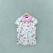 *♡*童裝POM POMPLUS/水果與蝴蝶圖案上衣襯衫/女大人XS/近全新/二手《Anna的百寶箱》