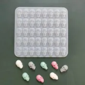 40孔骷髏冰塊矽膠模具萬聖節創意裝飾可重複使用酒吧派對製冰DIY糖果巧克力烘焙