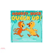 Monkey and Duck Quack Up!(精裝)/Jennifer Hamburg【三民網路書店】
