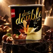 地球牌 巧克力風味雙醬 Double L’art 雙重巧克力榛果餅乾棒 杯裝 巧克力棒 點心 零食 地球牌 巧克力