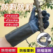 防刺手套 園藝防刺 耐刺 防護 防穿刺 耐用工作手套 止滑防滑手套 牛皮防護防刺手套園林園藝修剪玫瑰月季摘花椒刺剝板栗子
