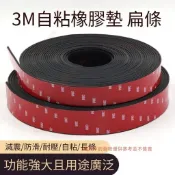 3M自粘橡膠條 扁條密封條 玻璃減震緩衝條 背膠防滑橡膠墊 固定密封膠條 防震膠條 防滑緩衝條 工業用密封條 自粘橡膠防