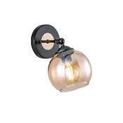 【大巨光】工業風 E27 單燈 壁燈(LW-12-4646 金屬、琥珀色玻璃、可調角度)
