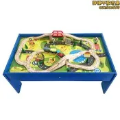 【好物優選】早教益智木製玩具軌道桌遊戲桌 盒裝託馬斯小火車拼接軌道桌