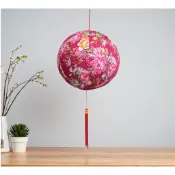 手工客家花布燈籠60CM/年節佈置/會場佈置/過年/燈籠/大門佈置/門聯/春聯