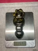 手藝人(擺件)，收藏多年的一個雷公石彫刻石人，包漿濃厚，磁性